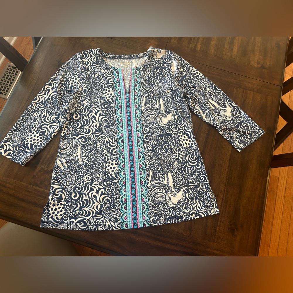 Lilly Pulitzer, long sleeve tonic size large